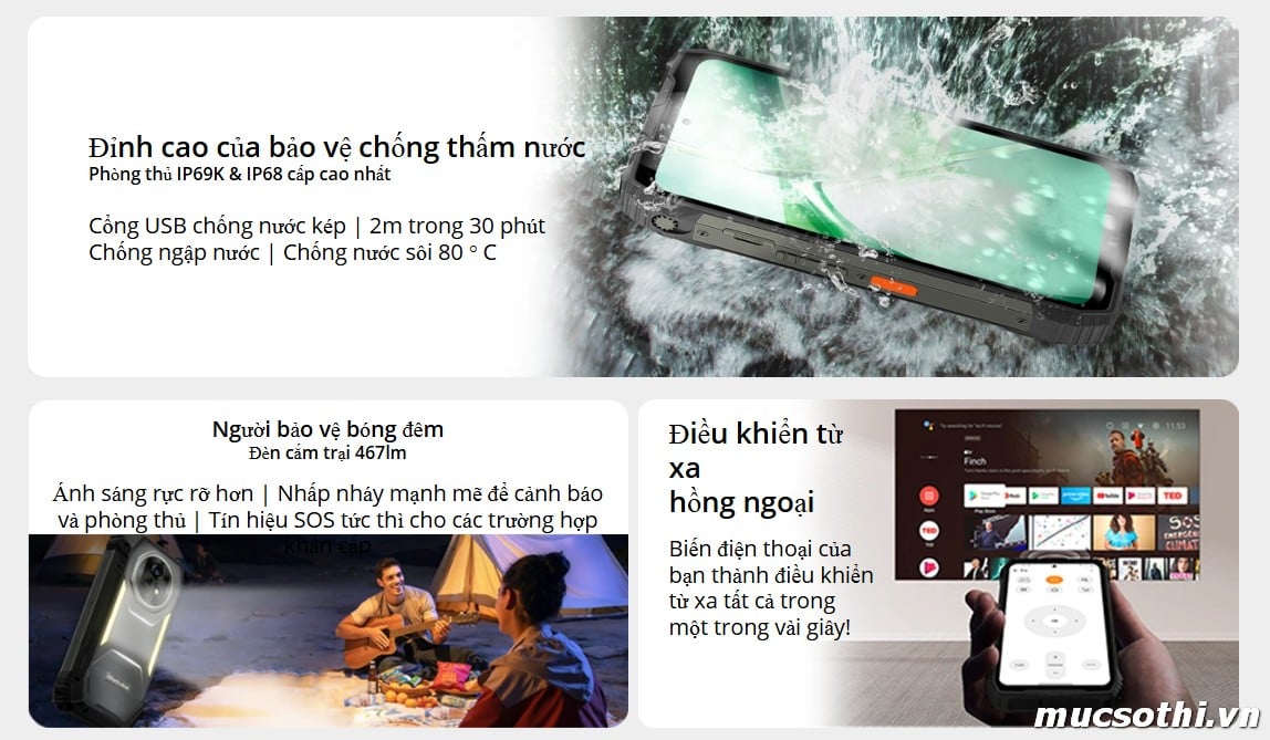 Smartphone Sờ To - Bán lẻ giá sỉ online giá tốt điện thoại máy chiếu Blackview Xplore2 Projector 5G chính hãng - 09175.09195