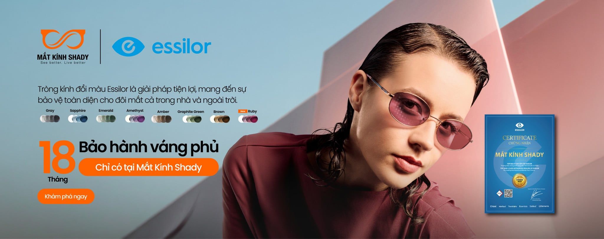 Tròng Kính Đổi Màu Essilor | Cập Nhật Bảng Giá 2026
