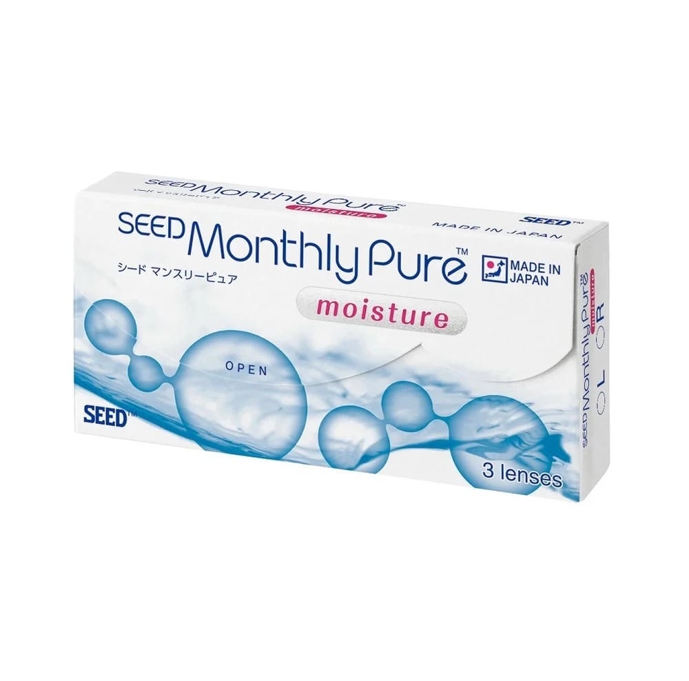 Kính Áp Tròng Trong Suốt SEED MonthlyPure Moisture (1 Tháng)