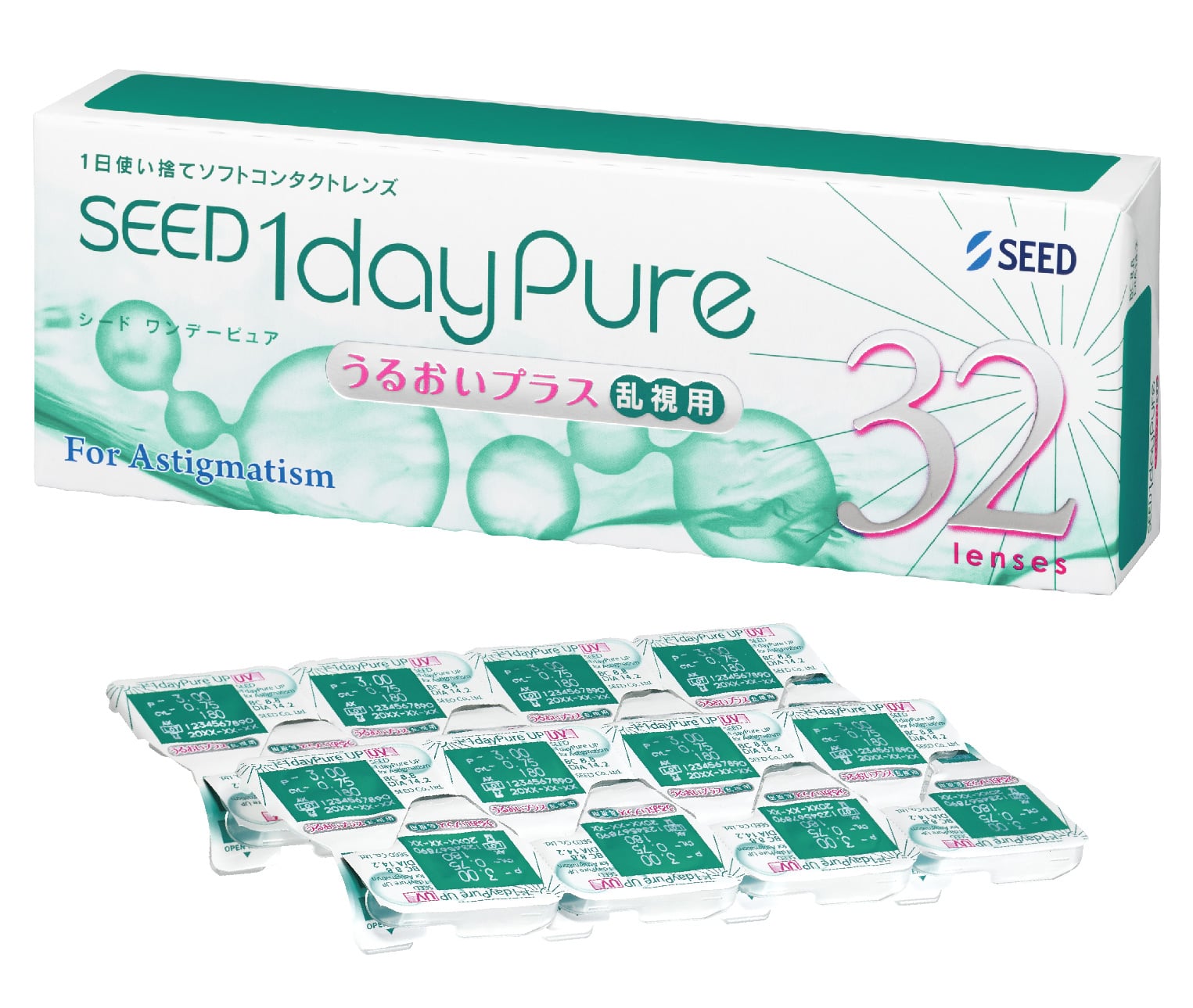 Kính Áp Tròng Trong Suốt SEED 1dayPure Moisture for Astigmatism (1 Ngày)