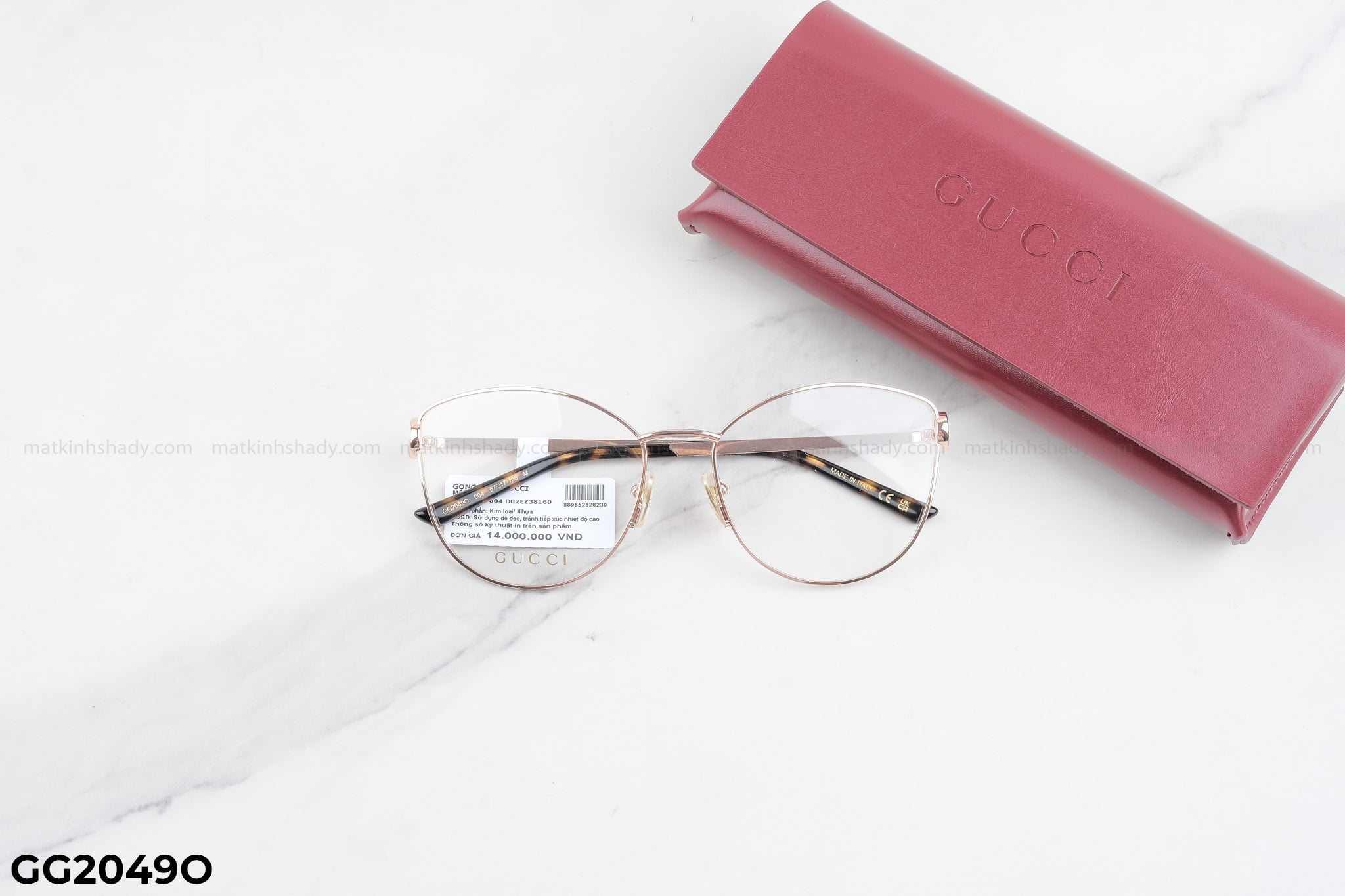 Gọng kính Gucci Nữ Kim Loại - GG2049O