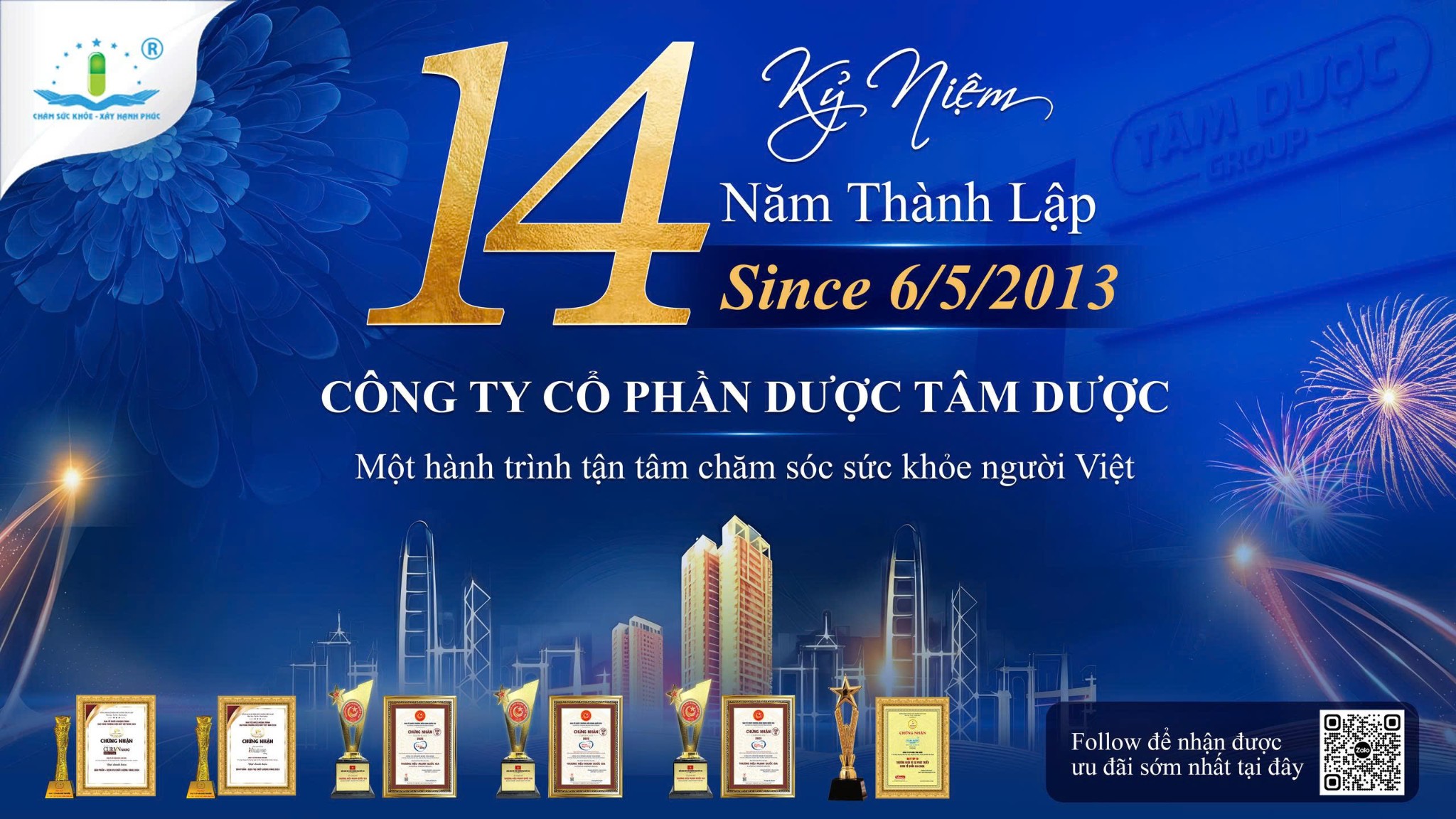 KỶ NIỆM 14 NĂM THÀNH LẬP CÔNG TY CỔ PHẦN DƯỢC TÂM DƯỢC