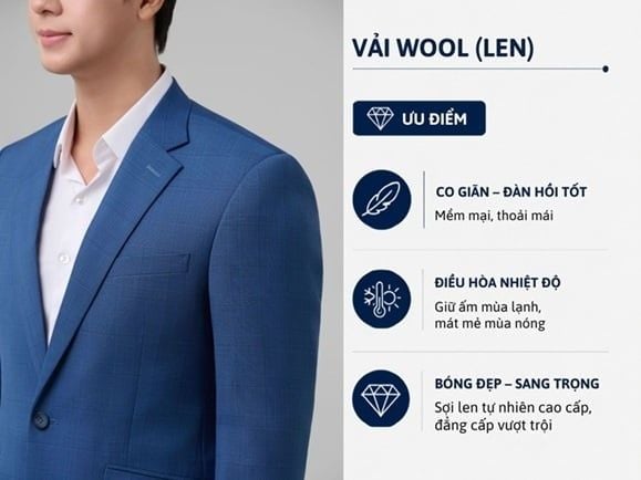 Định may vest đồng phục nam đừng bỏ qua những chất liệu này
