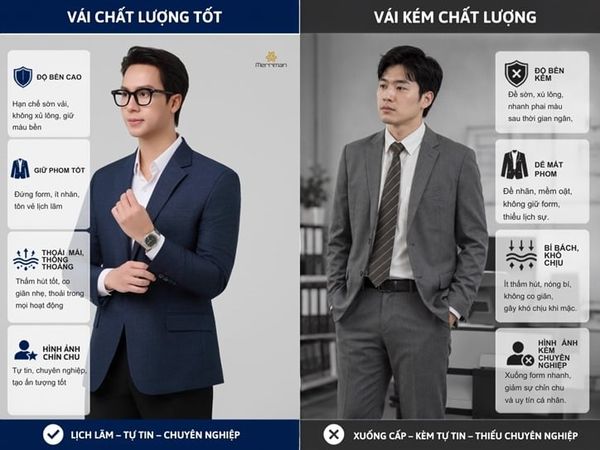 Định may vest đồng phục nam đừng bỏ qua những chất liệu này