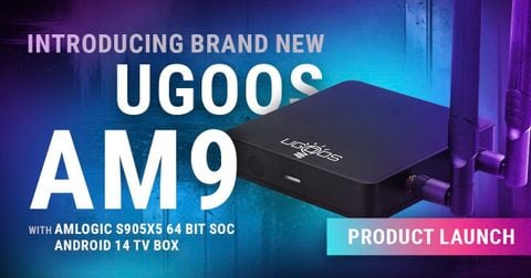 UGOOS AM9 64bit 2025 – Android TV Box Cao Cấp Với Chip S905X5, WiFi 6, Hình Ảnh 4K@60fps