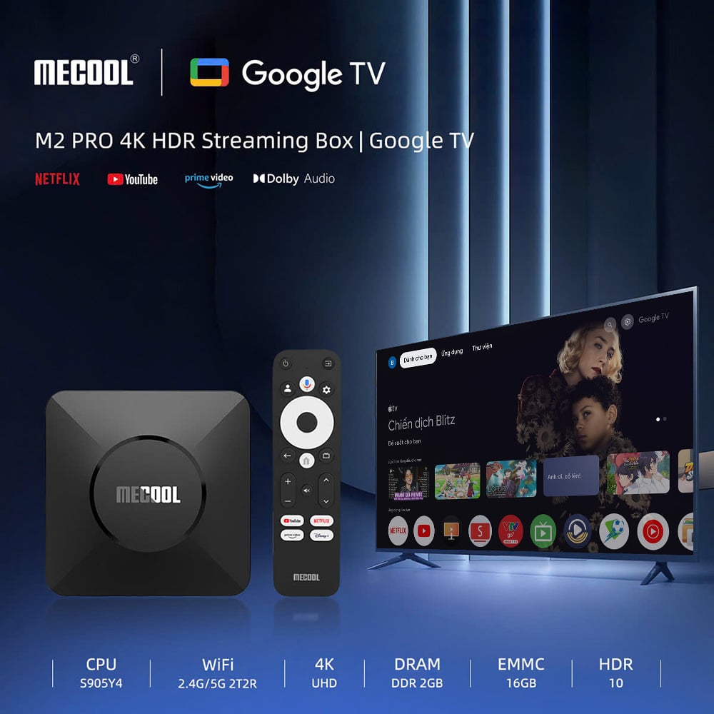 Android TV Box 2026 – Chip Mạnh, WiFi 6, Hỗ Trợ 8K - MyTV Box