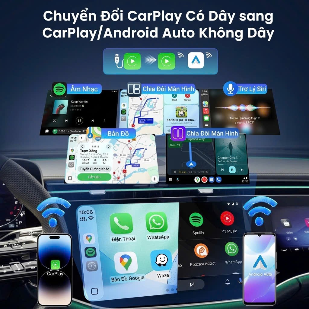CarlinKit Mini Ultra 6 hỗ trợ 4 tính năng