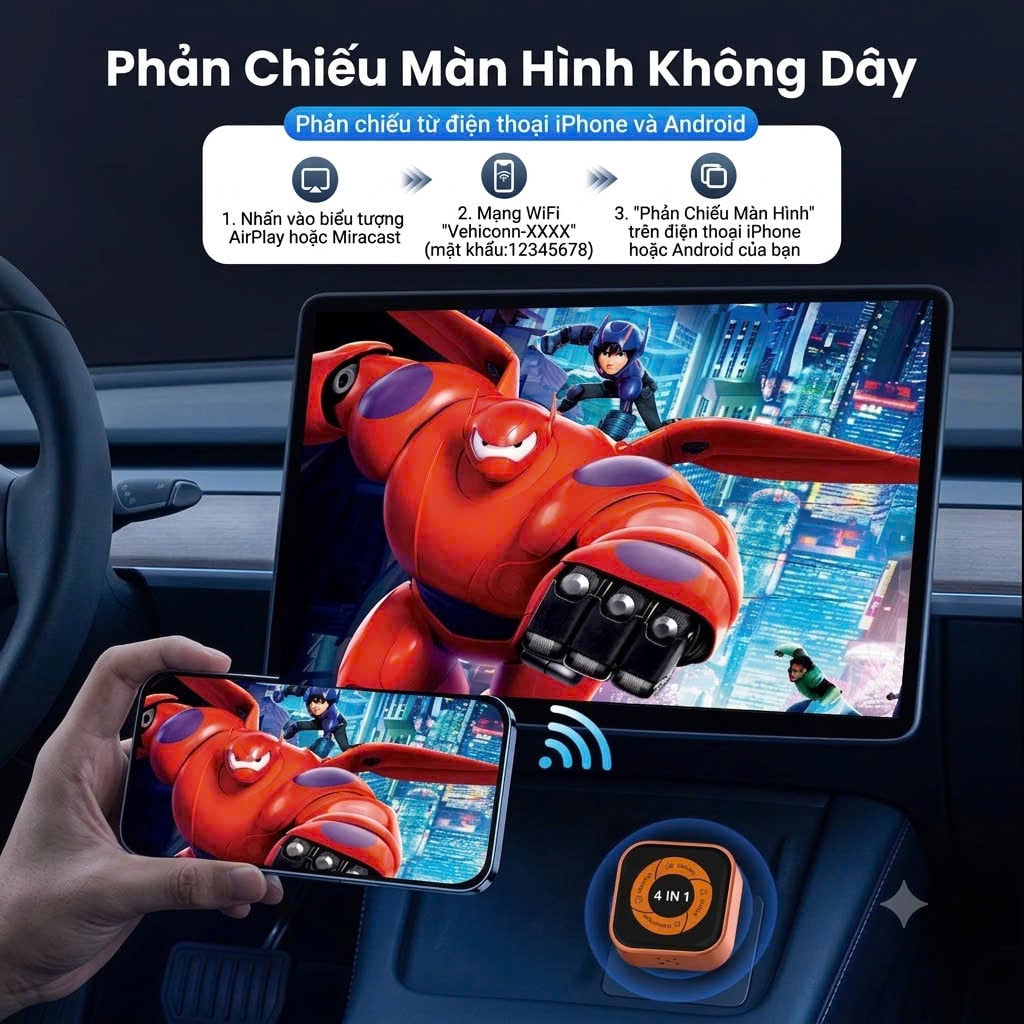 CarlinKit Mini Ultra 6 hỗ trợ AirPlay và Miracast