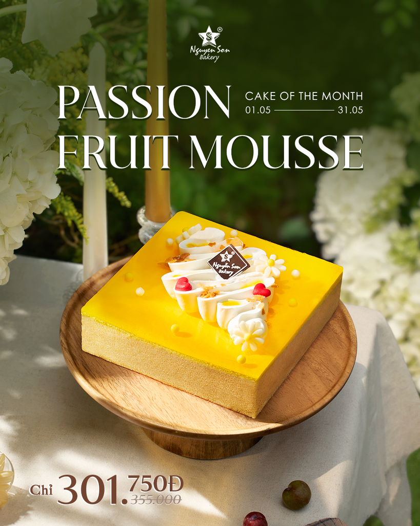 Passion Fruit Mousse giảm 15% - Dịu Vị Chanh Dây, Ăn Là Mê Ngay