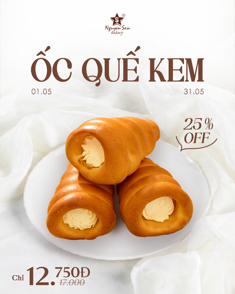 MÒ CUA BẮT ỐC, BẮT NGAY DEAL NGON ỐC QUẾ KEM GIẢM 25%