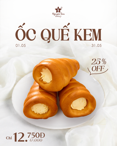MÒ CUA BẮT ỐC, BẮT NGAY DEAL NGON ỐC QUẾ KEM GIẢM 25%