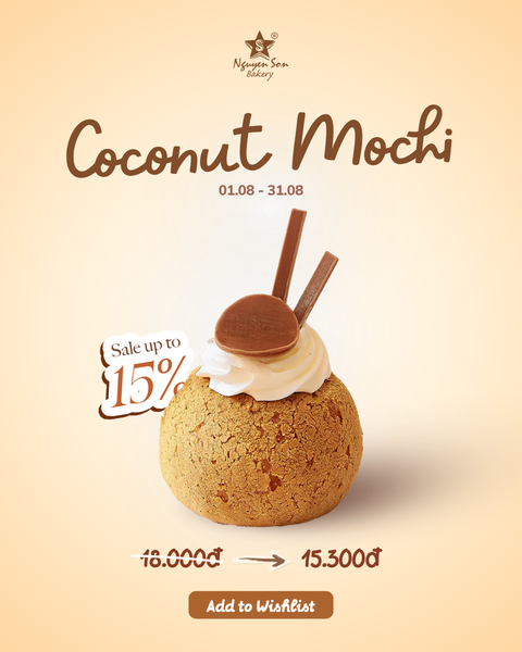 WISHLIST GIẢM 15% - CHỐT ĐƠN COCONUT MOCHI KHỎI NGHĨ