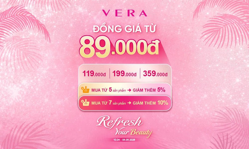 VERA Sale Hè Đồ Ngủ, Nội Y Đồng Giá Từ 89K