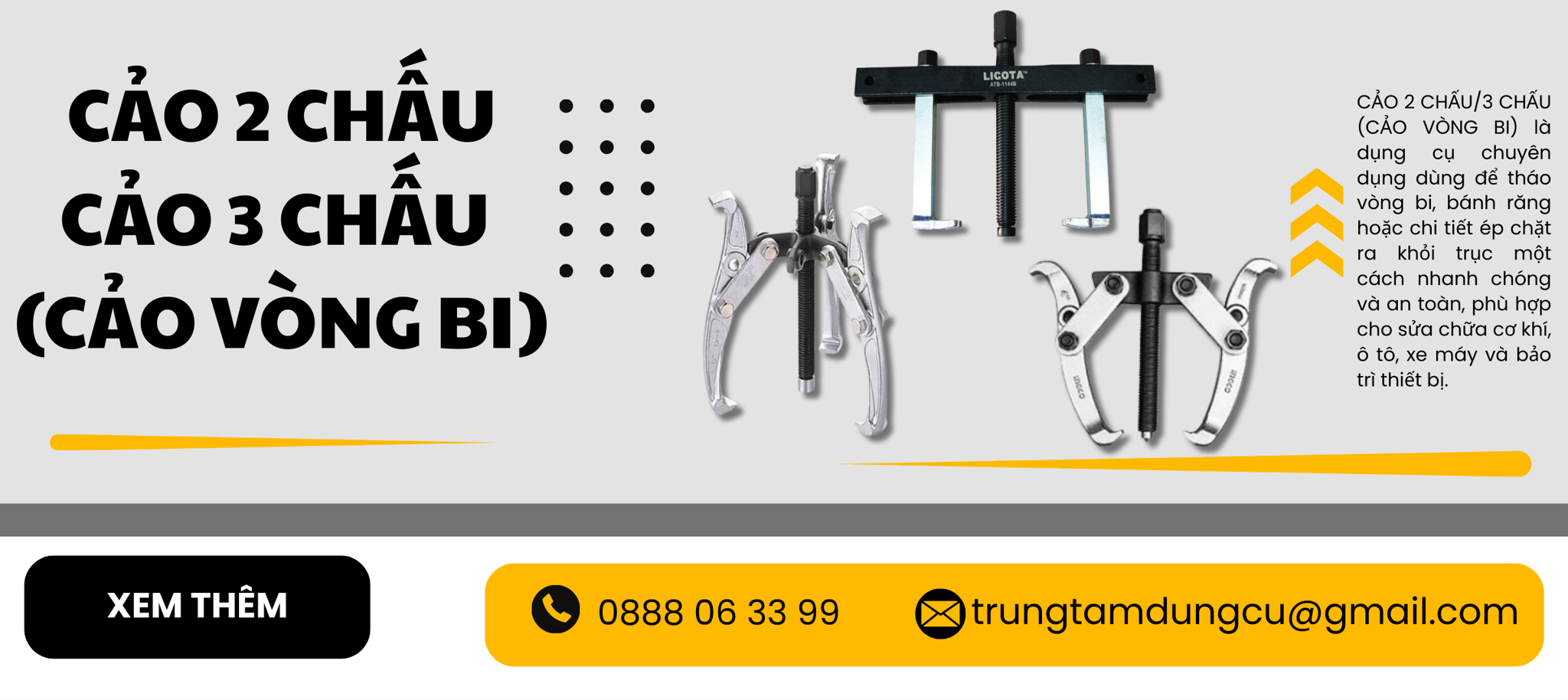 Cảo 2 chấu/3 chấu (Cảo vòng bi)