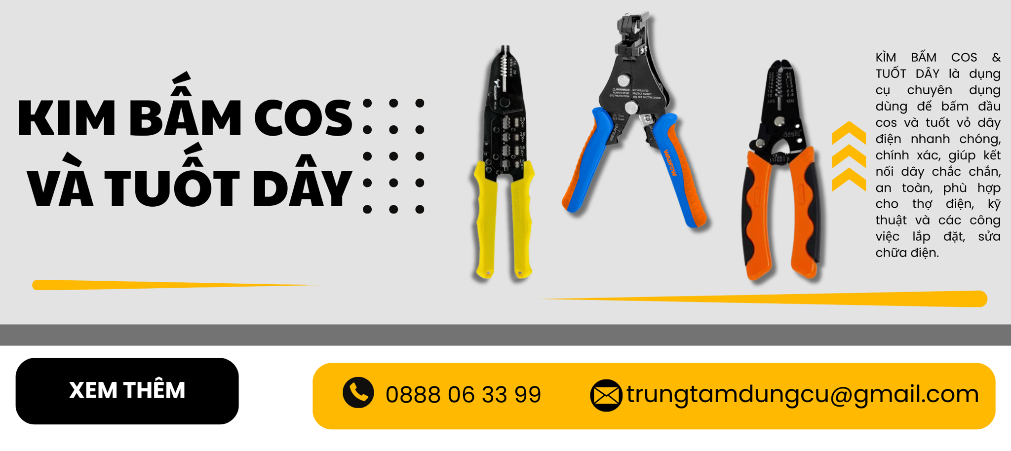 Kim bấm cos & Tuốt dây