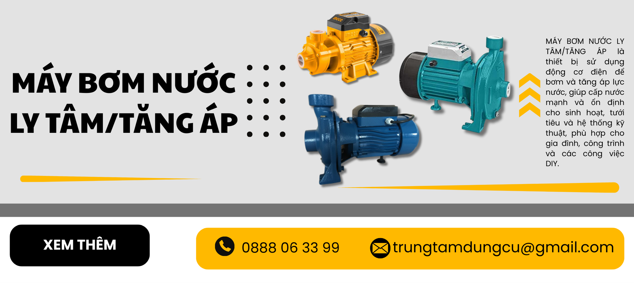 Máy bơm nước ly tâm/tăng áp