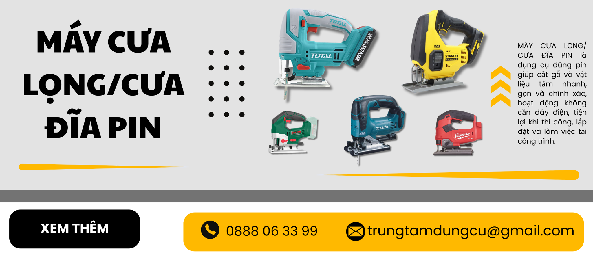 Máy cưa lọng/cưa đĩa pin