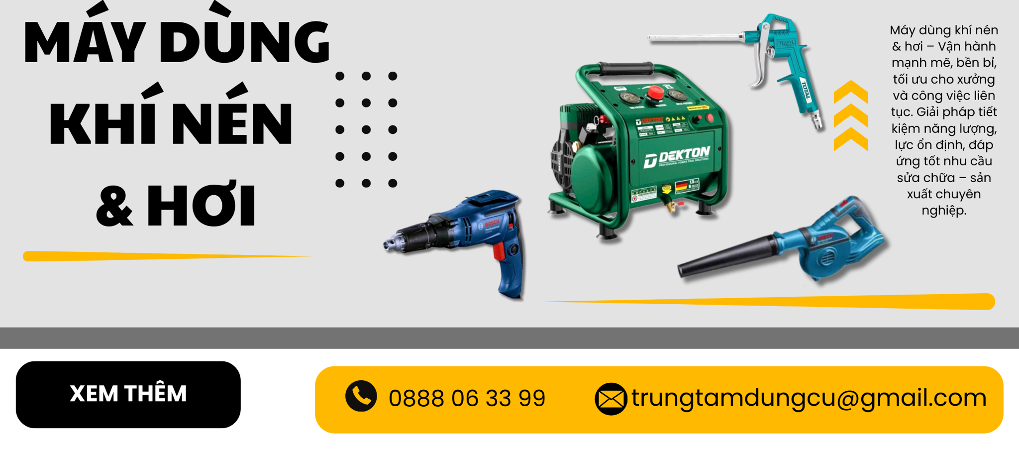 Máy dùng khí nén & Hơi