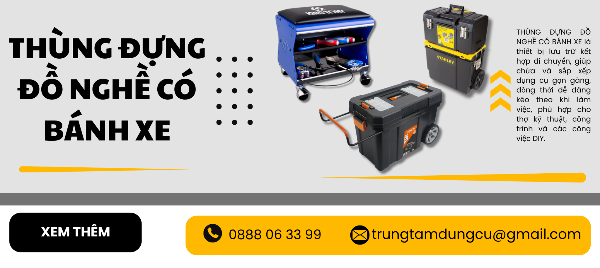 Thùng đựng đồ nghề có bánh xe