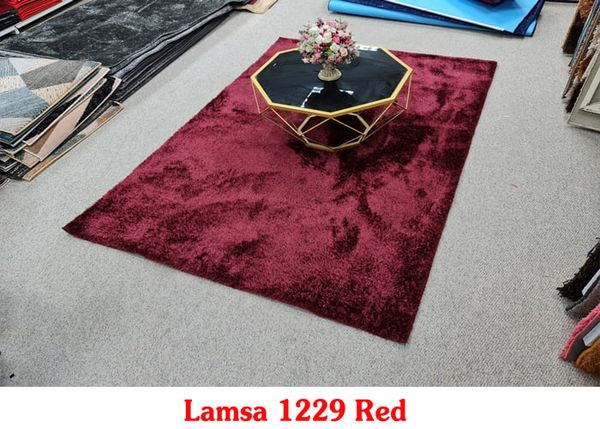 Thảm lông mịn sợi ngắn Lamsa 1229 Red nhập khẩu UAE