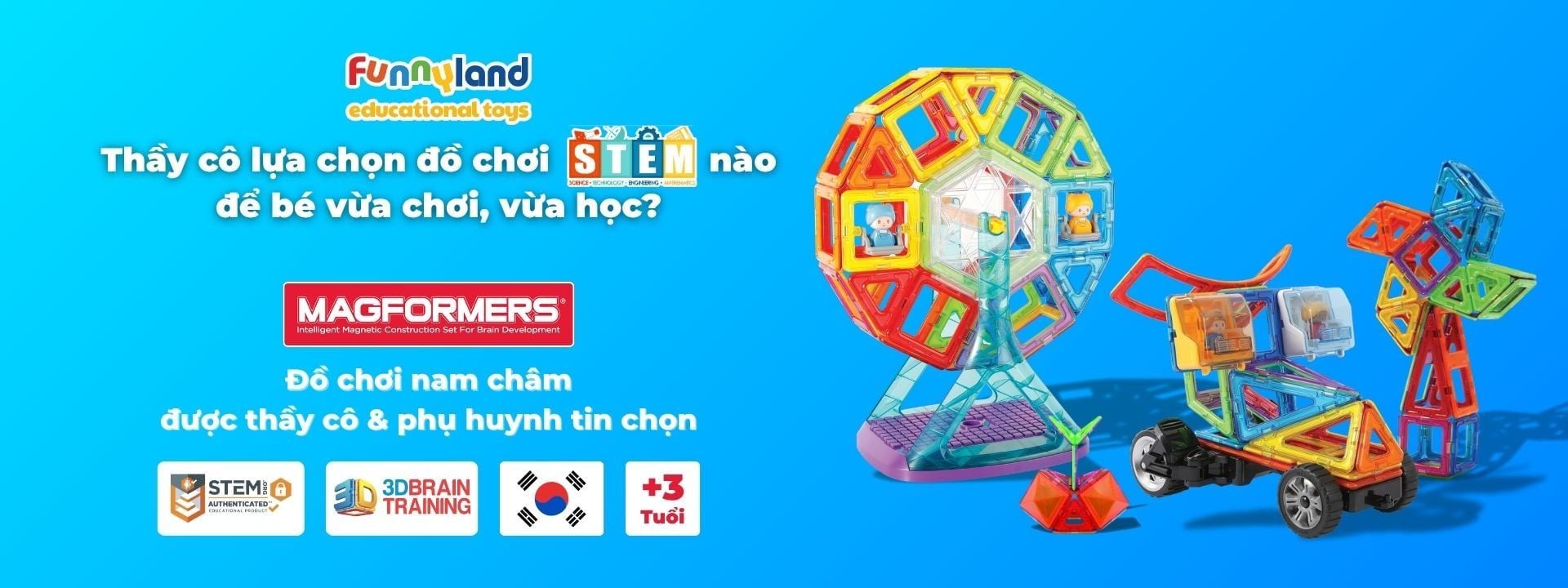 Xếp hình nam châm (3-5 tuổi)