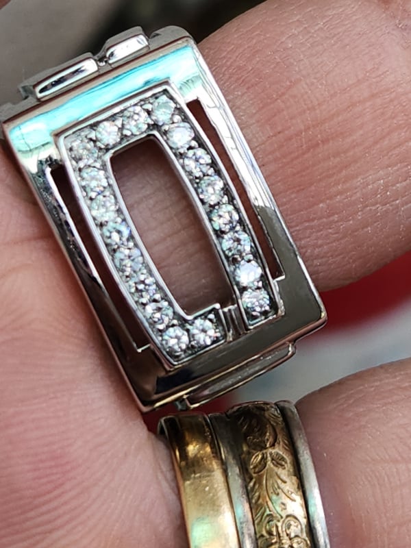 nhẫn mỹ xưa hàng hiệu Gucci bạc 925 đính đá lấp lánh