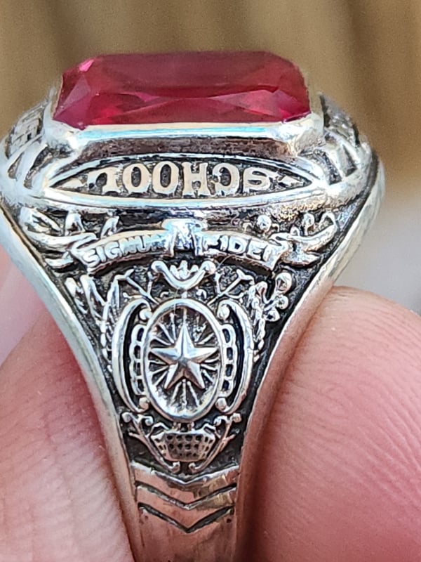 nhẫn mỹ bạc sterling xưa năm 1965