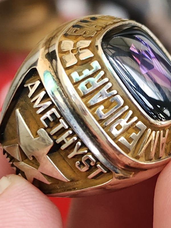 nhẫn mỹ xưa bá cấm vàng jostens aur 3k