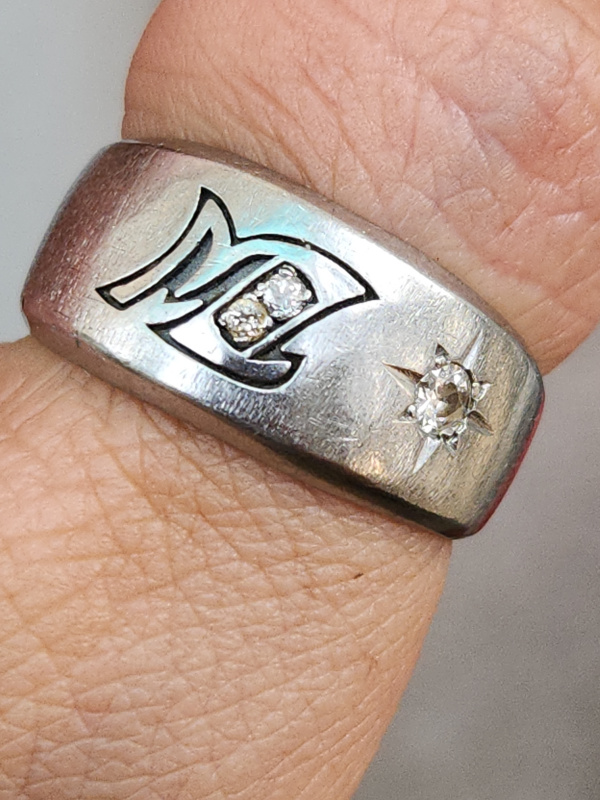 nhẫn mỹ xưa hợp kim đính xoàn thiên nhiên hàng hiệu ML