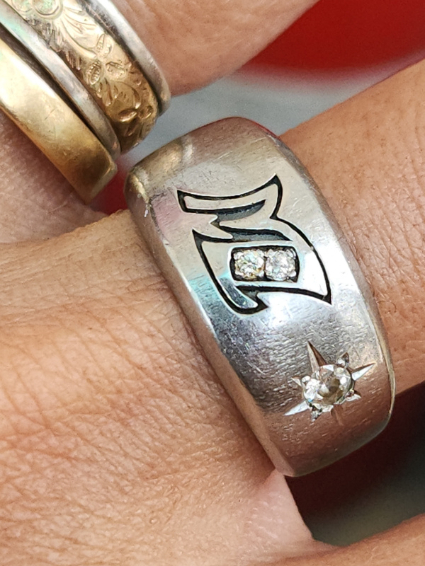 nhẫn mỹ xưa hợp kim đính xoàn thiên nhiên hàng hiệu ML