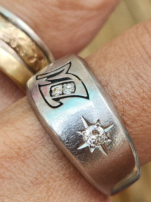 nhẫn mỹ xưa hợp kim đính xoàn thiên nhiên hàng hiệu ML