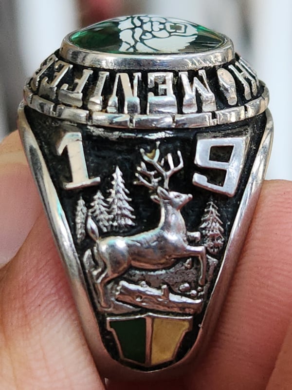 nhẫn mỹ xưa hợp kim Keystone val 1996