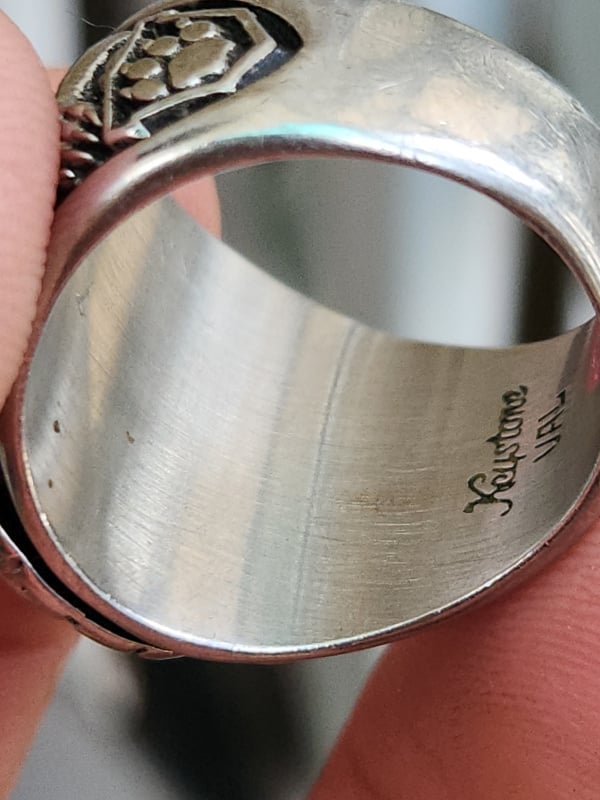 nhẫn mỹ xưa hợp kim Keystone val 1996