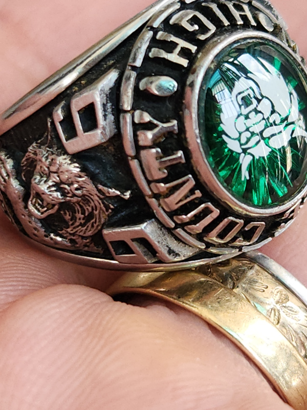 nhẫn mỹ xưa hợp kim Keystone val 1996