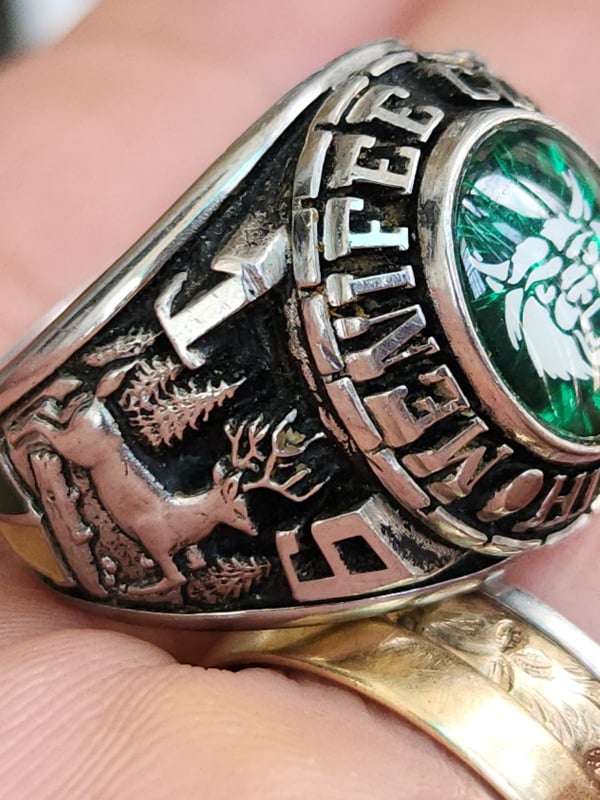 nhẫn mỹ xưa hợp kim Keystone val 1996