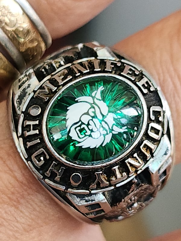 nhẫn mỹ xưa hợp kim Keystone val 1996