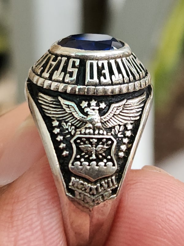 nhẫn mỹ xưa quân đội bạc xưa Airforce