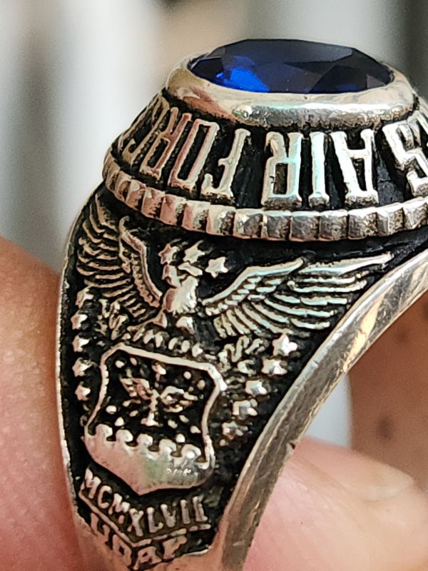 nhẫn mỹ xưa quân đội bạc xưa Airforce