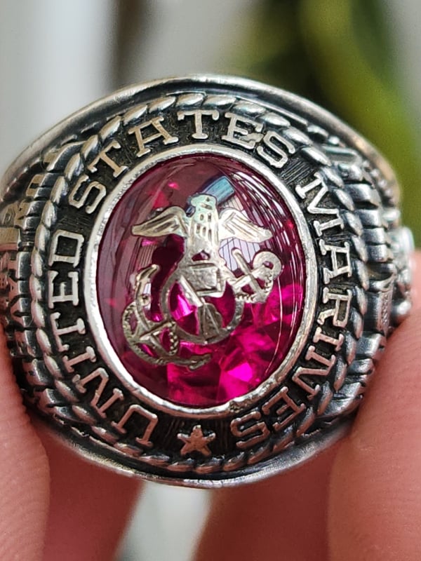 nhẫn mỹ xưa quân đội lính thủy đánh bộ marines jostens