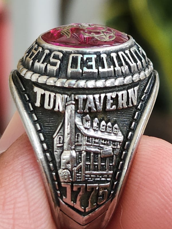 nhẫn mỹ xưa quân đội lính thủy đánh bộ marines jostens