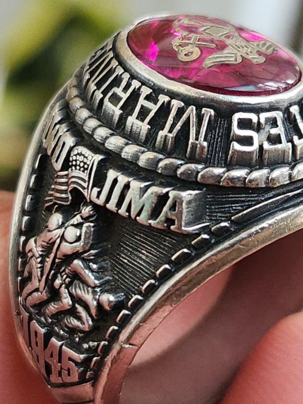 nhẫn mỹ xưa quân đội lính thủy đánh bộ marines jostens