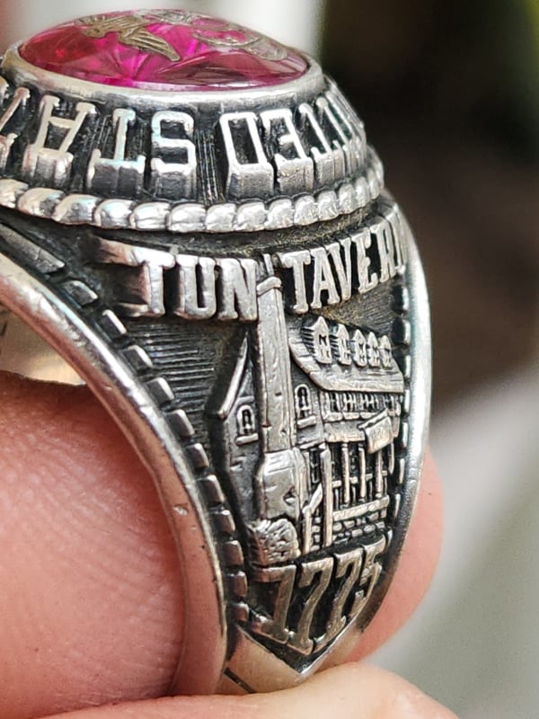 nhẫn mỹ xưa quân đội lính thủy đánh bộ marines jostens