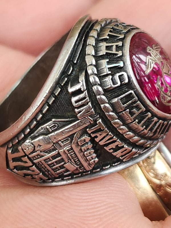 nhẫn mỹ xưa quân đội lính thủy đánh bộ marines jostens