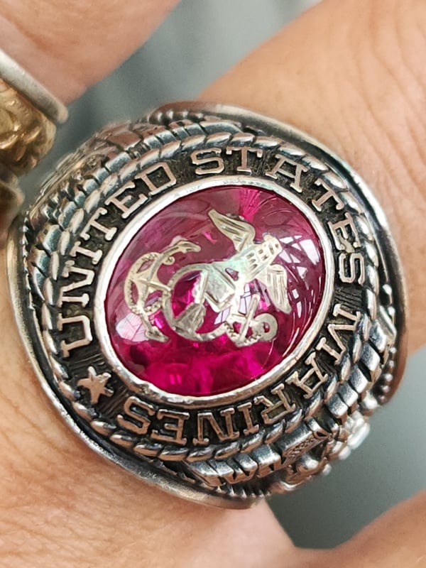 nhẫn mỹ xưa quân đội lính thủy đánh bộ marines jostens