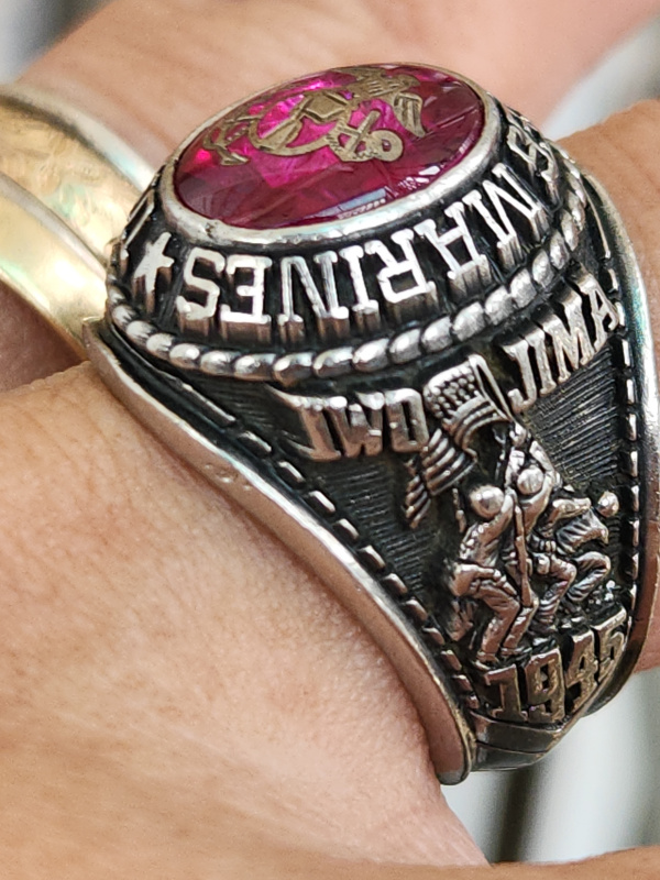 nhẫn mỹ xưa quân đội lính thủy đánh bộ marines jostens