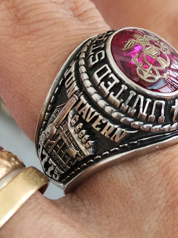 nhẫn mỹ xưa quân đội lính thủy đánh bộ marines jostens