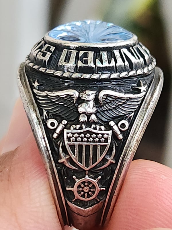 nhẫn mỹ xưa quân đội navy Jostens ster