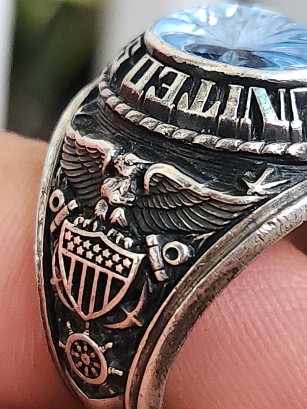 nhẫn mỹ xưa quân đội navy Jostens ster