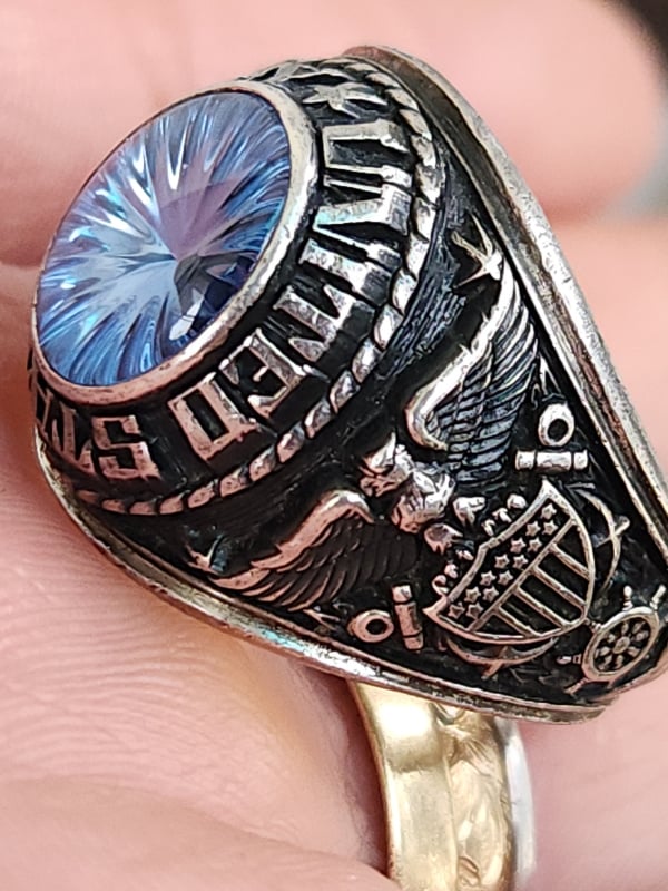 nhẫn mỹ xưa quân đội navy Jostens ster