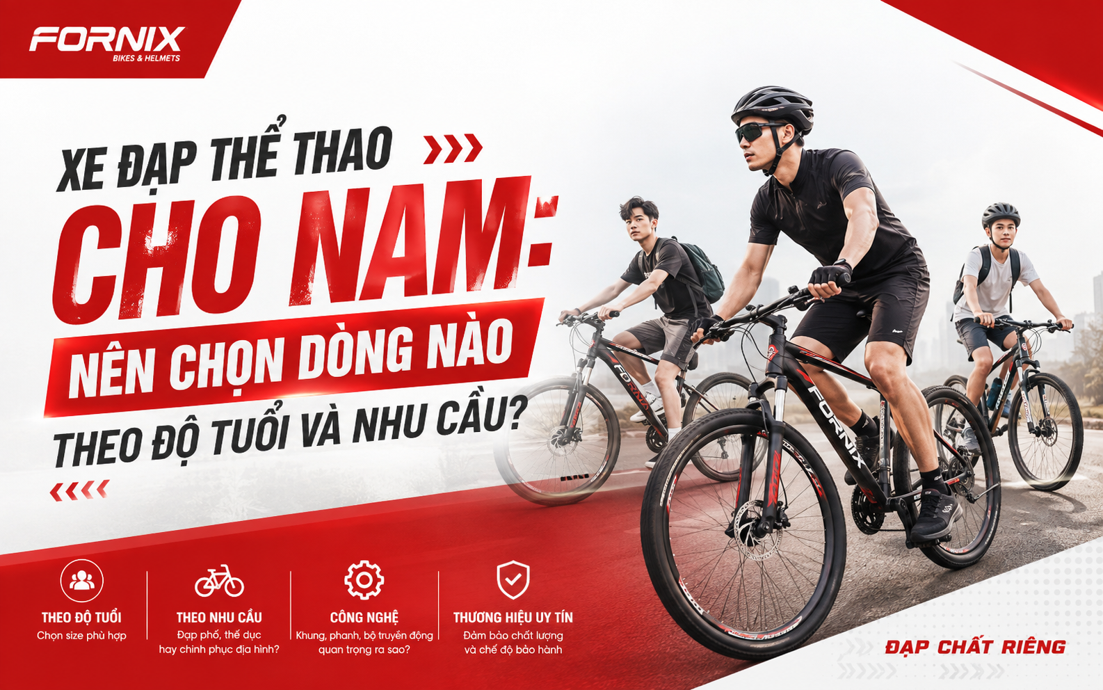 Xe Đạp Thể Thao Cho Nam: Nên Chọn Dòng Nào Theo Độ Tuổi Và Nhu Cầu?